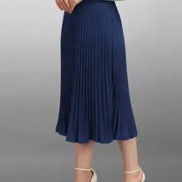 Women Flared Skirt with Elastic Waist-image-54