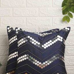 Set of 2 Embellished Cushion Covers 16" x 16"-image-7