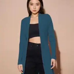 Women Regular Fit Front-Open Shrug-21