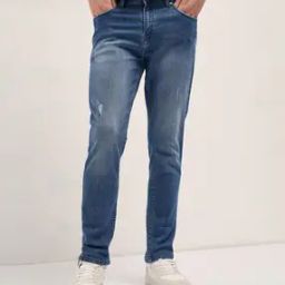 Men Washed Slim Jeans-image-49