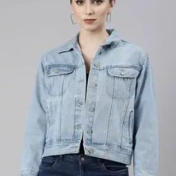 Women Blouson Jacket with Button-Closure-image-93