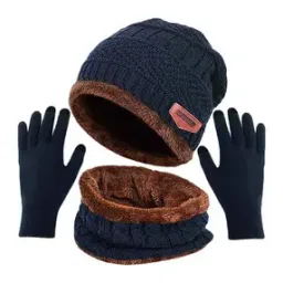 aadishwar creations Women Knitted Beanie with Gloves-picture-12