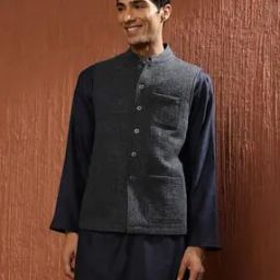 Nehru Jacket with Welt Pockets-9