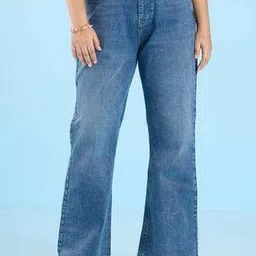 big hello - the plus life Lightly Washed Stretchy Bootcut Jeans -picture-2