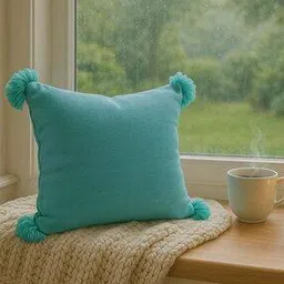 Cushion Cover with Tassels 12" x 12"-image-86
