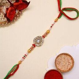 Men Stone-Studded Tie-Up Rakhi-image-41