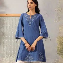 Women Embroidery A-Line Kurti-image-83