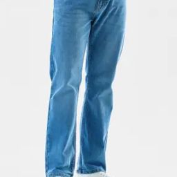 Men Lightly Washed Straight Fit Jeans-image-5