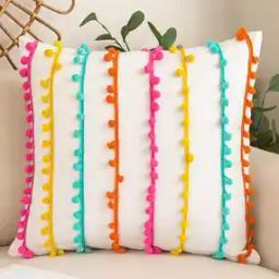 Handcrafted Cushion Cover with Tassels-image-63