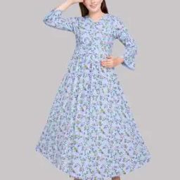 Printed Gown Dress with Feeding Zip-picture-27
