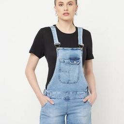 Denim Dungaree Playsuit with Side Pockets-image-29
