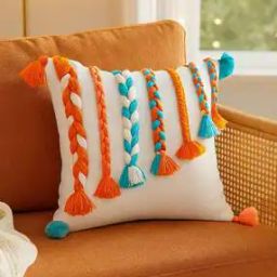Handcrafted Cushion Cover with Tassels-image-62