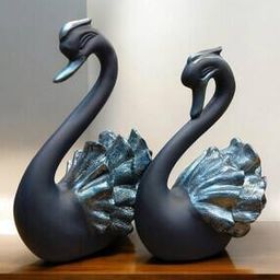 Set Of 2 Duck Figurines with Wood Base-image-64