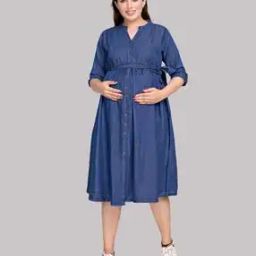 A-line Dress with Tie Up Waist-image-29