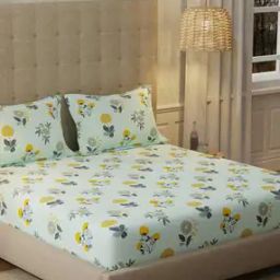 urban space 200 TC Floral Print King Size Bedsheet with Pillow Covers-picture-7