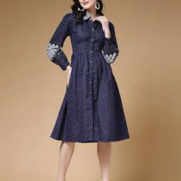 Women Geometric Print A-Line Dress-image-56