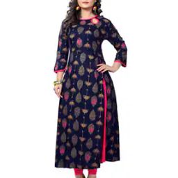 Block Print A-line Kurta-picture-7