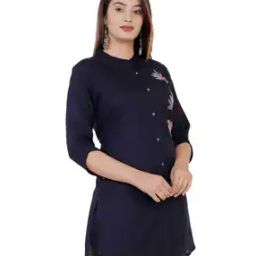 Round Neck Embellished Tunic Top-picture-7