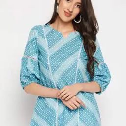 Printed V-Neck Tunic-9