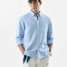 Men Spread Collar Shirt with Full Sleeves -image-25