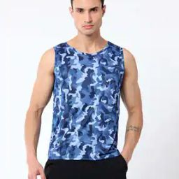Camouflage Print Round-Neck Vest-picture-14