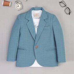 Boys Button Closure Blazer-3