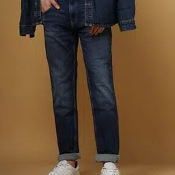 spykar Mid-Wash Straight Fit Jeans with Light Whiskers-picture-34
