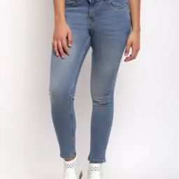 Mid-Wash Skinny Fit Jeans-image-55