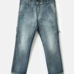 Boys Heavily Washed Jeans with Pockets-picture-32