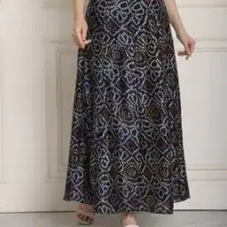 Women Bandhej Print Flared Ghagra-picture-10