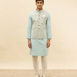 Men Floral Woven Regular Fit Nehru Jacket-picture-49