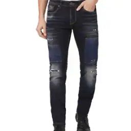 Men Lightly Washed Skinny Jeans-image-99