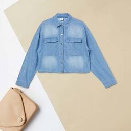 max Girls Washed Denim Shirt-picture-2