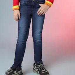 Boys Straight Fit Jeans with 5-Pocket Styling-picture-31