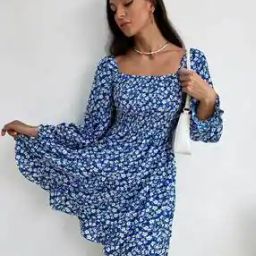 Women Floral Print A-Line Dress-image-40