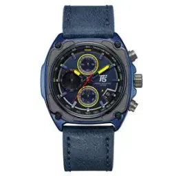 t5 Men Chronograph Watch with Leather Strap - H4193G-C-picture-11