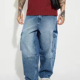 max Men Washed Loose Fit Cargos Jeans-picture-41