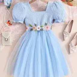 tior Girls Floral Applique Fit & Flare Dress-picture-5