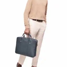 Men Textured Laptop Briefcase-image-21