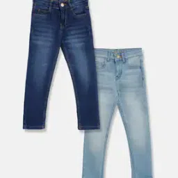 Pack of 2 Slim Fit Jeans with 5-Pocket Styling-image-94