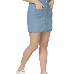 Women Button-Front Straight Skirt-image-2