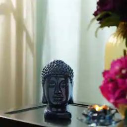 Ceramic Buddha Head with Base-image-91