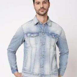 Denim Jacket with Button Closure-21