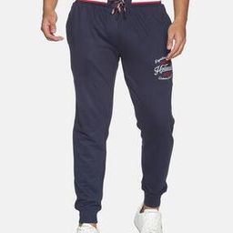 Men Typographic Print Joggers with Insert Pockets-picture-6