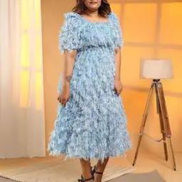 instafab plus Women Embellished Fit & Flare Dress-picture-14
