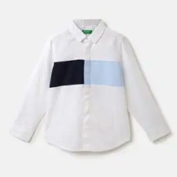 Colorblock Spread Collar Shirt-image-47