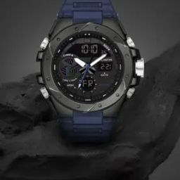 Men Round-Dial Digital Watch-Endurance 9140 Blue-11
