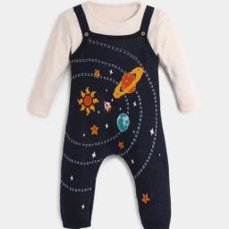 somersault Graphic Print Dungaree with T-Shirt image 1