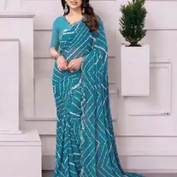 Women Geometric Print Saree-image-40