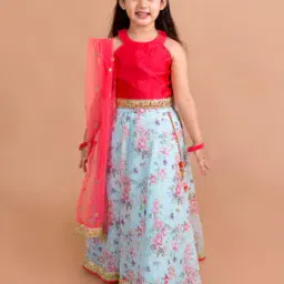 Floral Print Lehenga Choli with Dupatta-picture-33